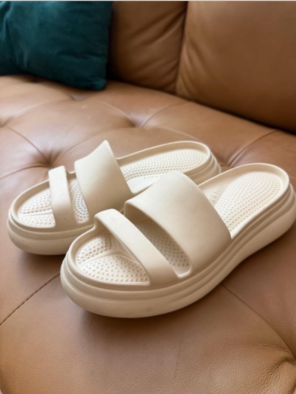 Rag & Bone Brixley Rubber Slide Sandals Cream